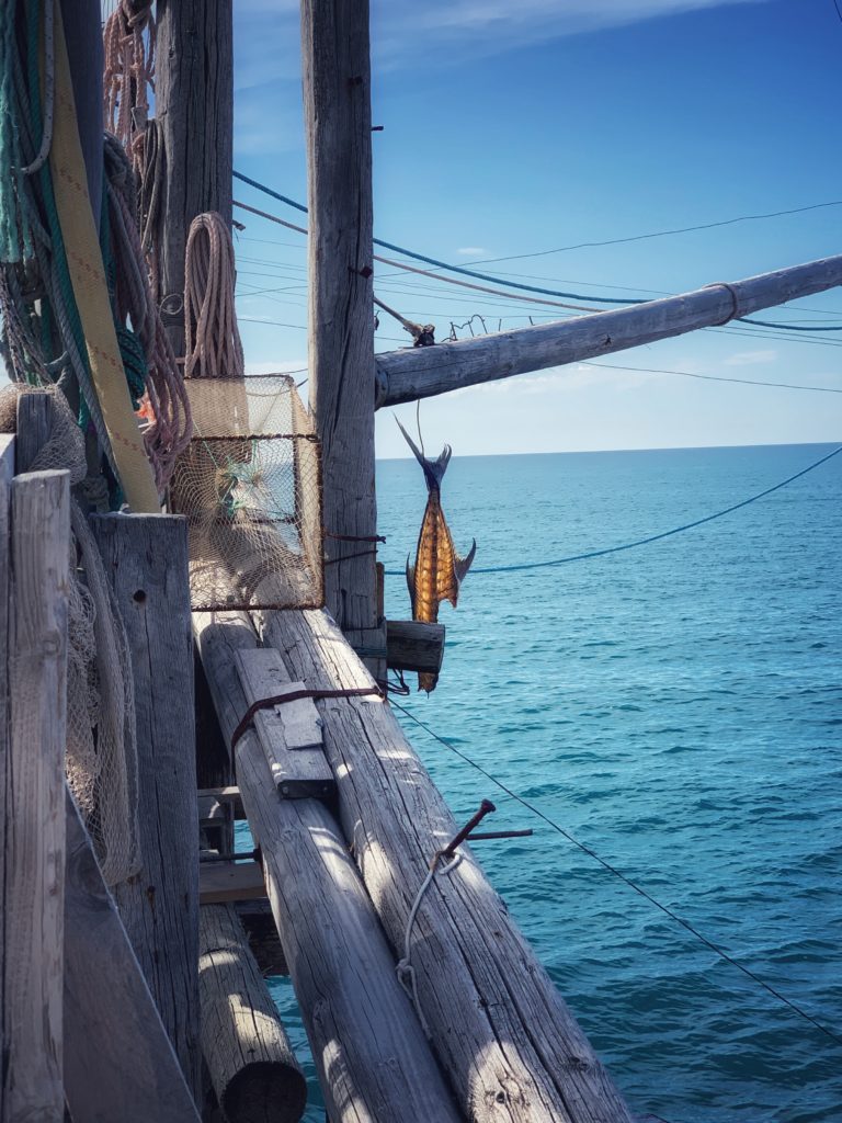 Al Trabucco di Mimì, Peschici, Gargano. The Big Gay Podcast from Puglia guides to Puglia. Gay travel guides and city guides to Puglia, Italy. Travel inspiration. Best food and restaurants, Puglia.