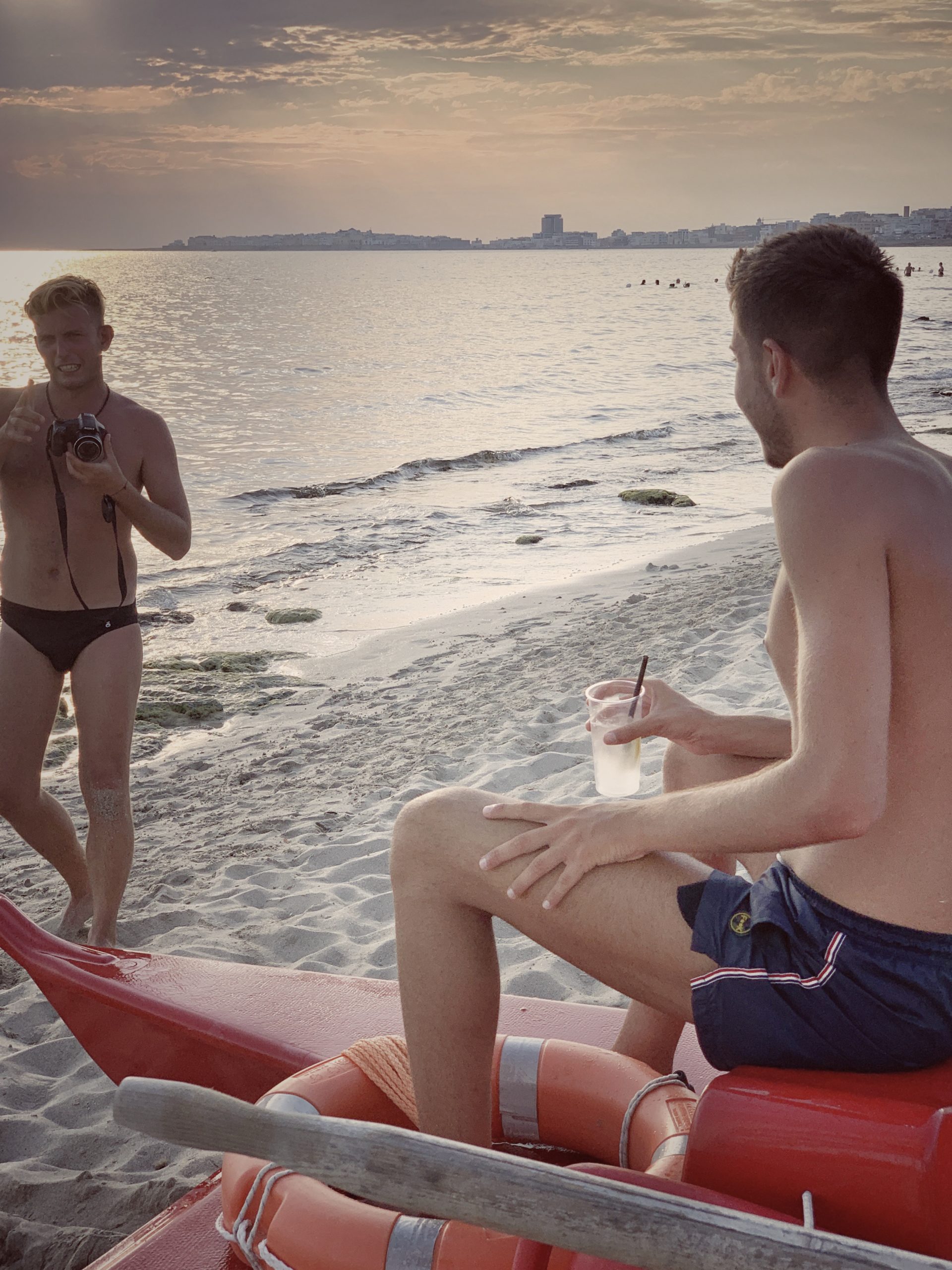 Por do Sol gay beach, Gallipoli. Gallipoli is Puglia and Italy’s top gay summer destination, drawing a cosmopolitan and sophisticated international gay crowd.