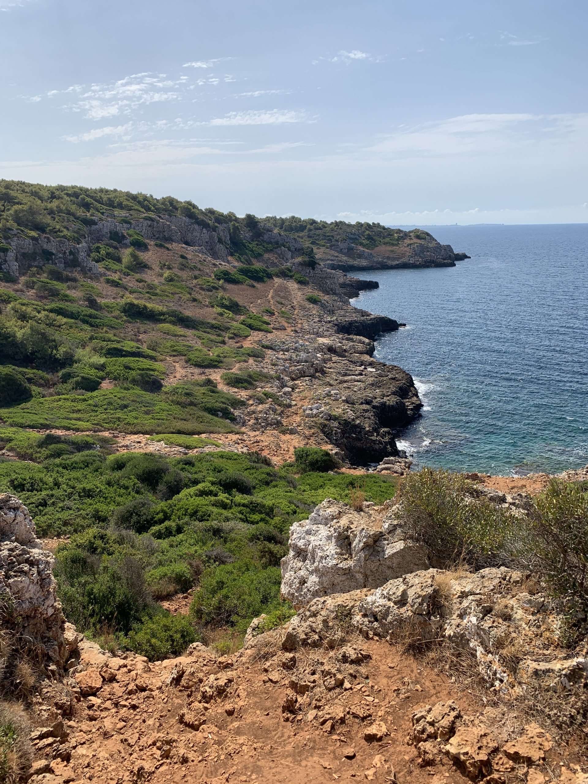 Porto Selvaggio, situated in a nature reserve, is a popular local beach with rocks | Photo © the Puglia Guys for the Big Gay Podcast from Puglia guides to gay Puglia, Italy’s top gay summer destination
