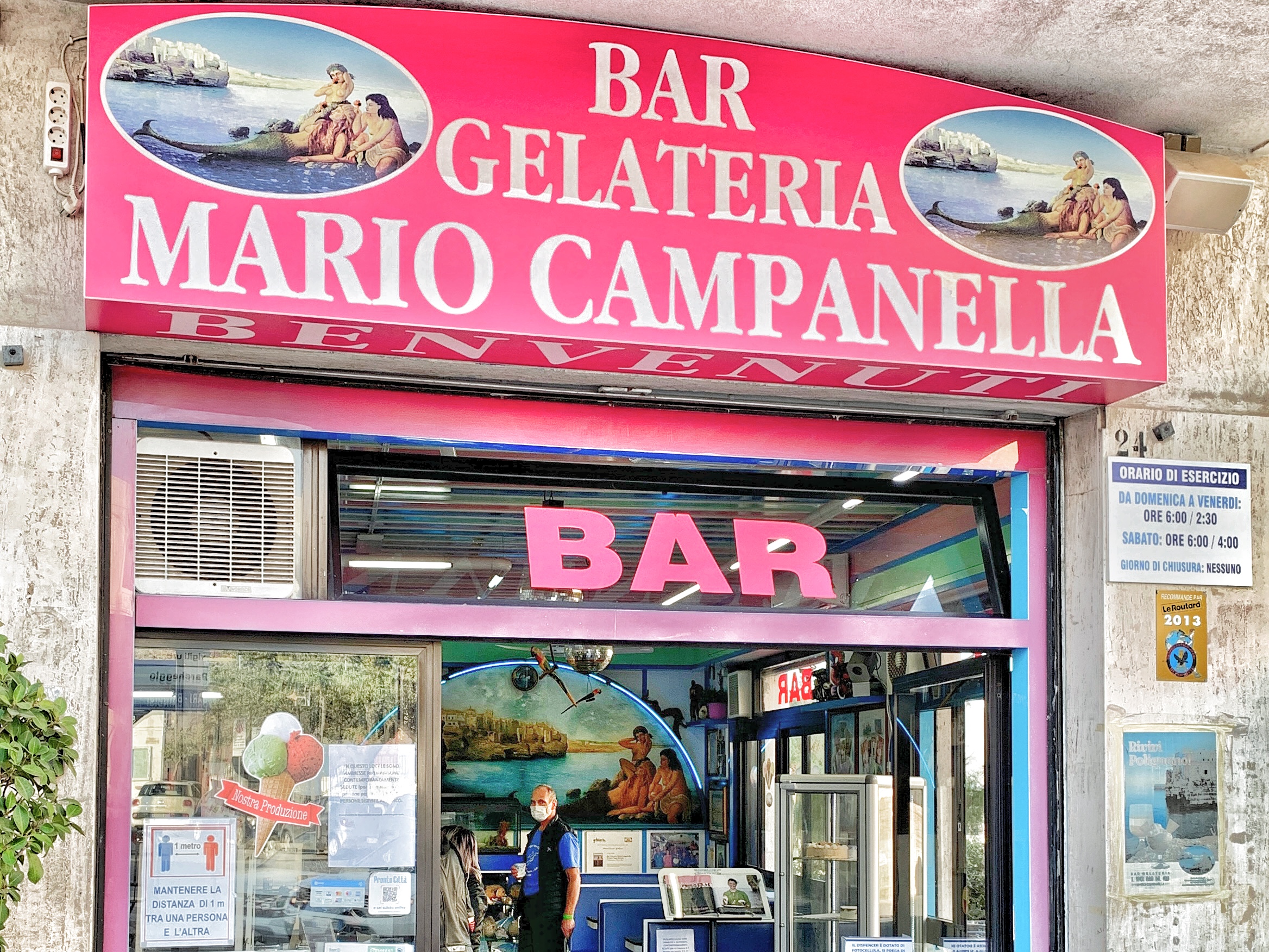 Mario Campanella “Il Super Mago del Gelo” photo by the Puglia Guys for The Big Gay Podcast from Puiglia.