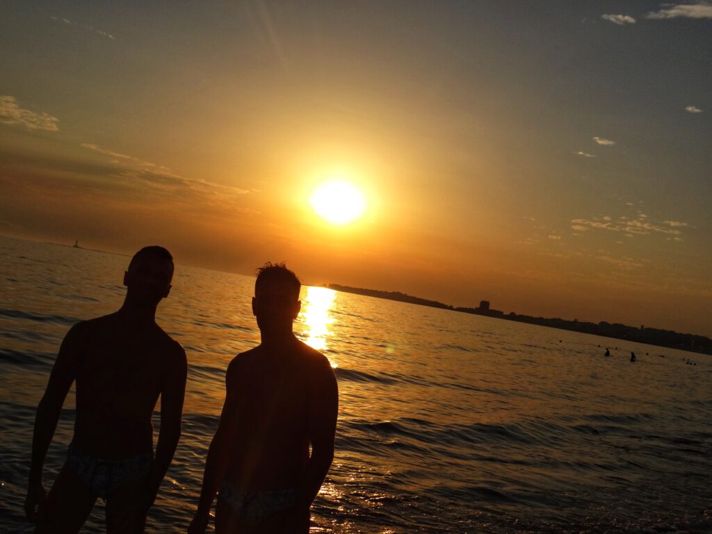 Gay Puglia - the Big Gay Podcast from Puglia. Serving up Puglia’s finest food and destination recommendations. Sunset in Gallipoli.