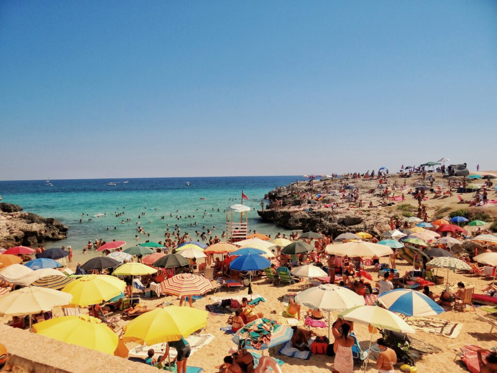 Porto Rosso, Monopoli, beach. Photo copyright © the Puglia Guys for the Big Gay Podcast from Puglia. Puglia city and beach guides.