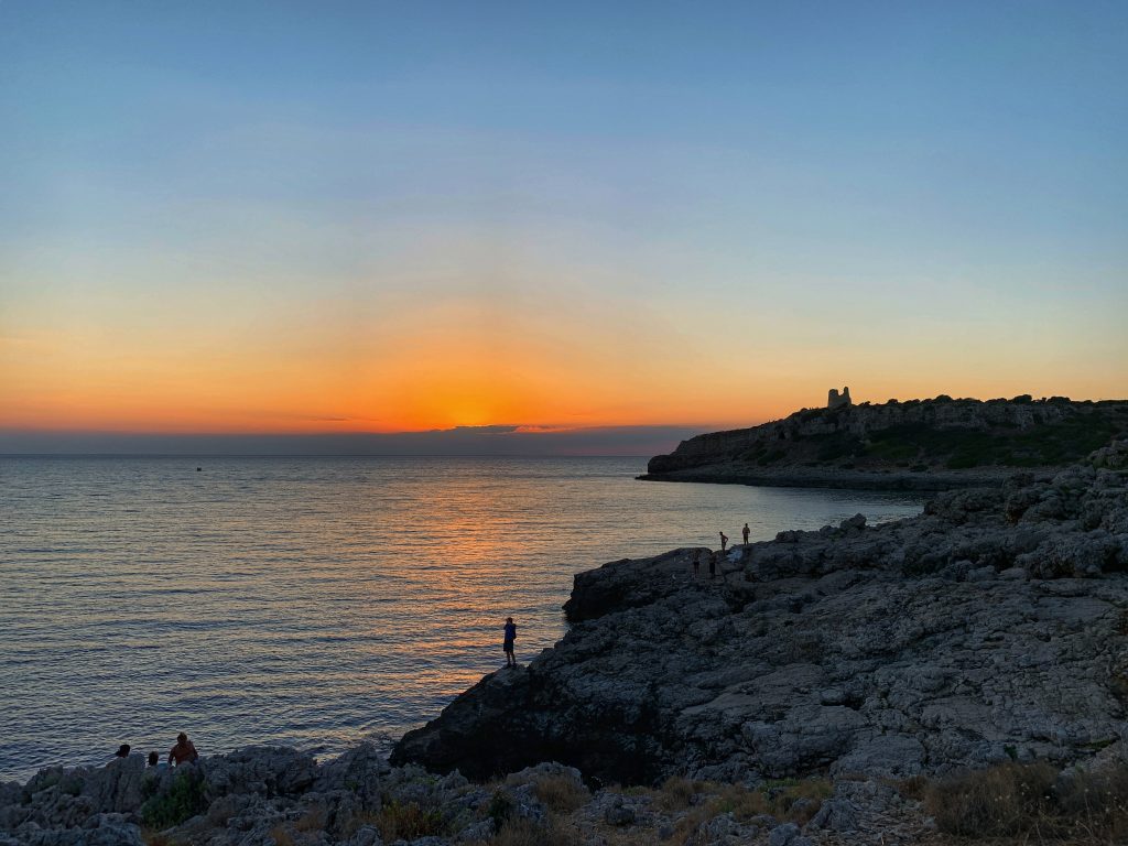 Porto Selvaggio, situated in a nature reserve, is a popular local beach with rocks | Photo © the Puglia Guys for the Big Gay Podcast from Puglia guides to gay Puglia, Italy’s top gay summer destination