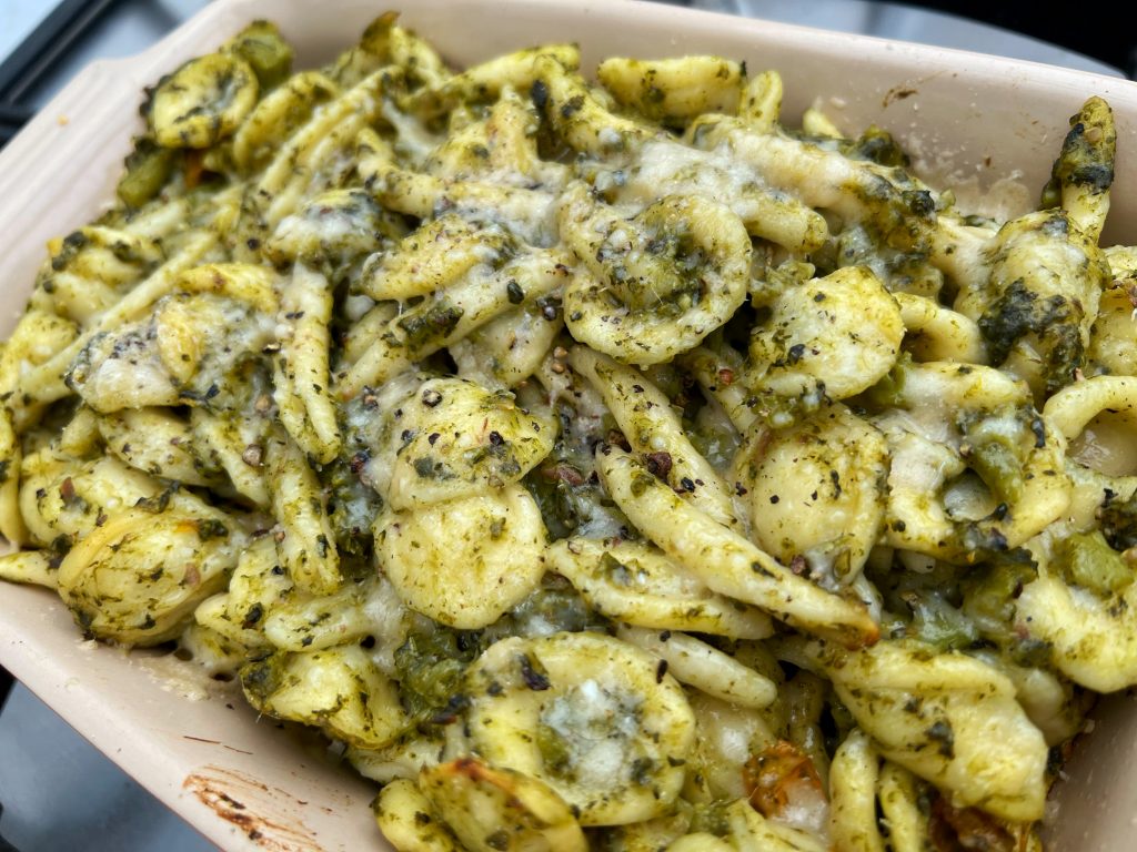 Orecchiette with cime di rapa pesto | Photo the Big Gay Podcast from Puglia