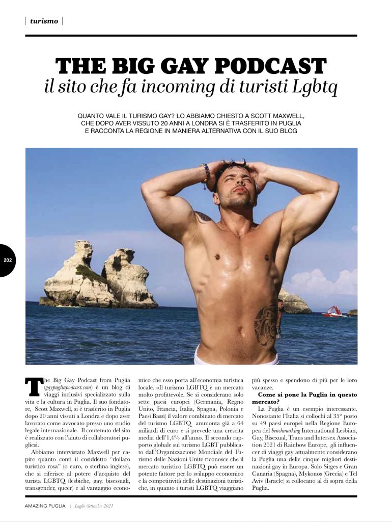 Amazing Puglia Magazine, the Big Gay Podcast from Puglia, il sito che fa incoming di turisti Lgbta