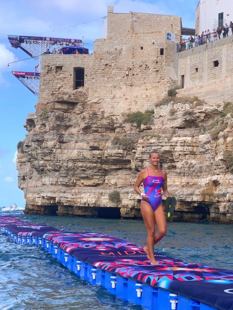 Winner of the 2021 Red Bull Cliff Diving World Series, Australia's Rhiannan Iffland is a dominant force from the 21m platform.