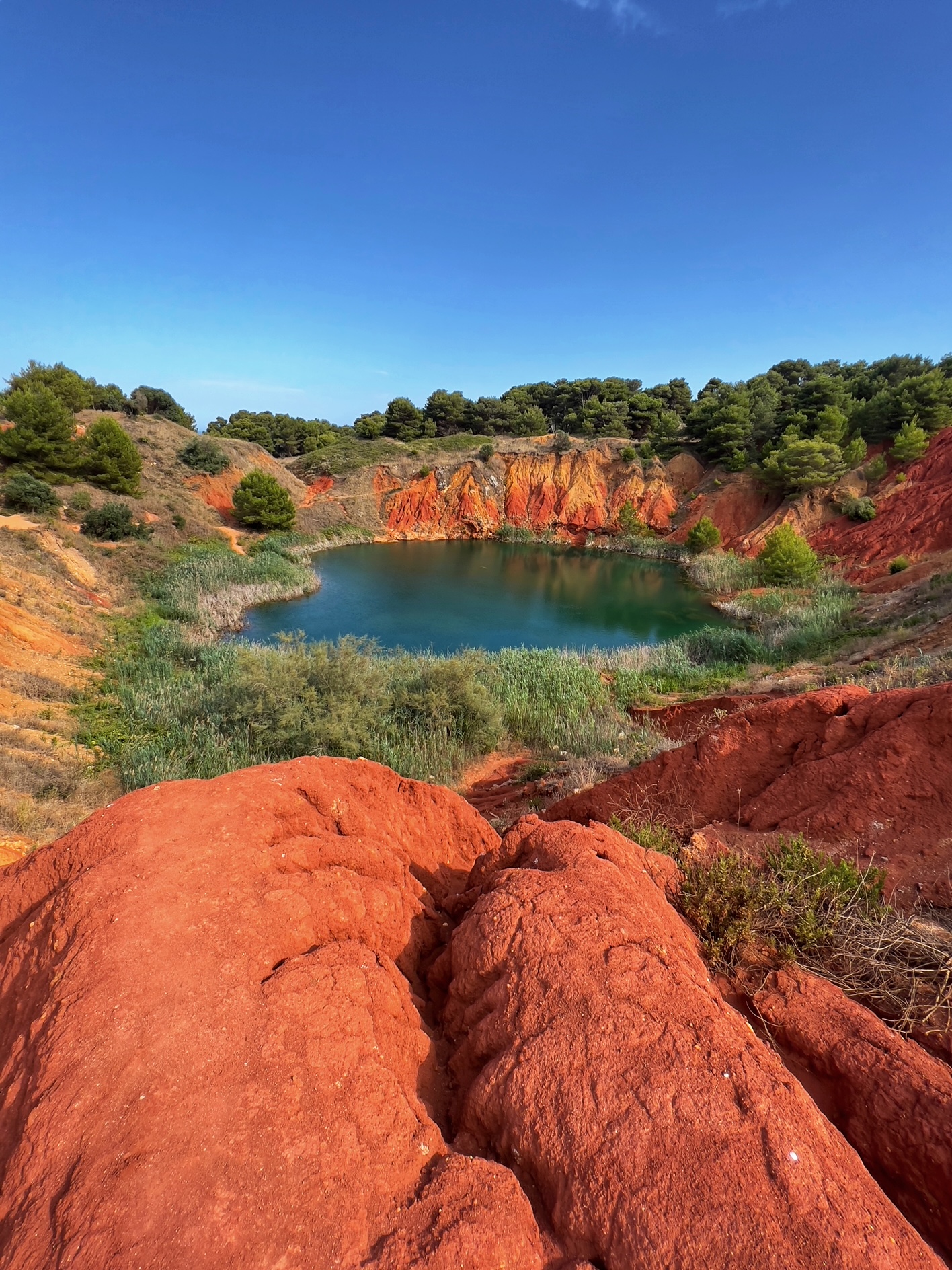 La cava di bauxite, Otranto’s bauxite quarry by the Big Gay Podcast from Puglia and the Puglia Guys | gay Puglia and gay Ostuni guide for Italy’s best gay beach and gay travel | Puglia, Italy, gay travel, gaycation