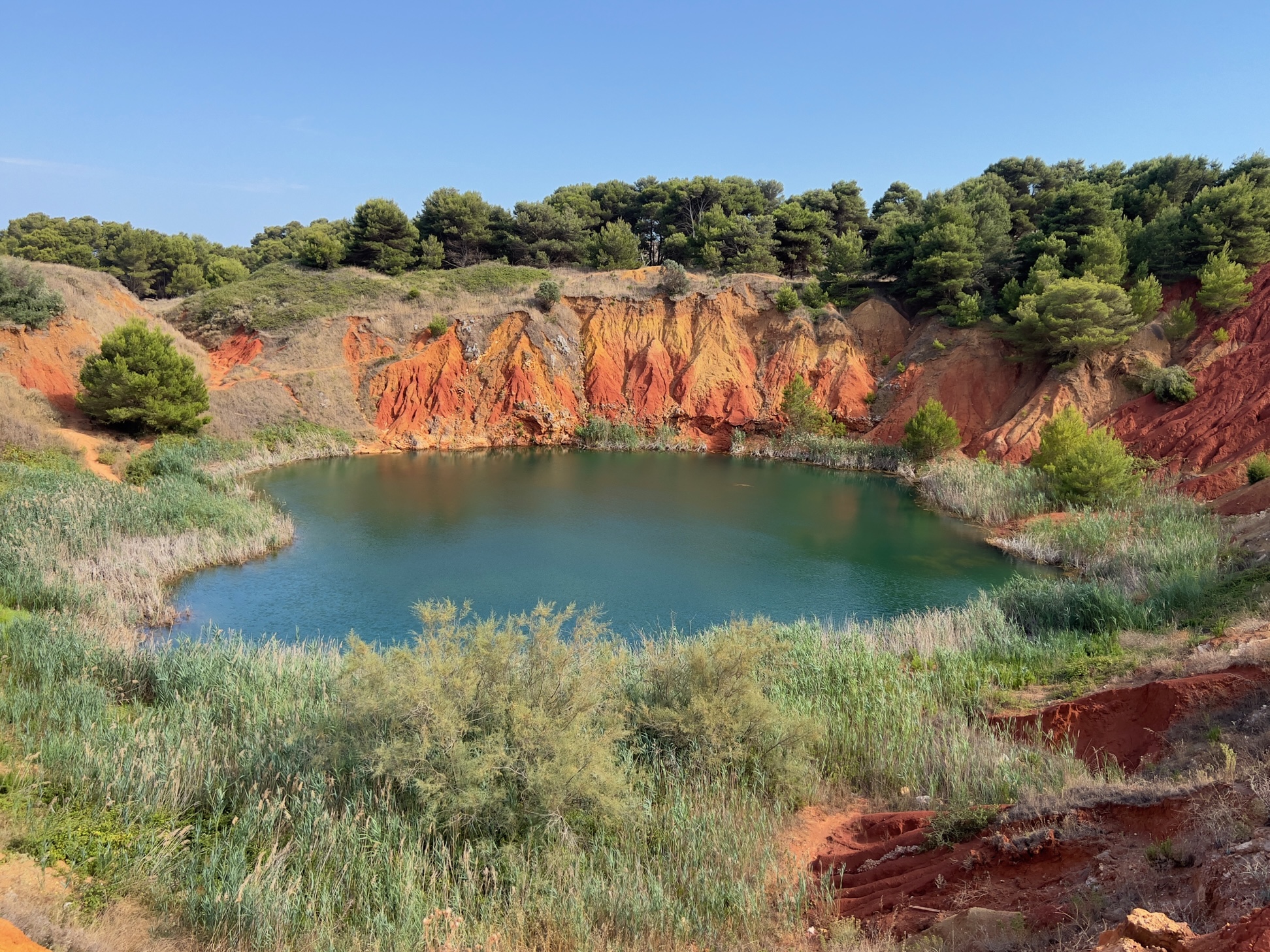 La cava di bauxite, Otranto’s bauxite quarry by the Big Gay Podcast from Puglia and the Puglia Guys | gay Puglia and gay Ostuni guide for Italy’s best gay beach and gay travel | Puglia, Italy, gay travel, gaycation