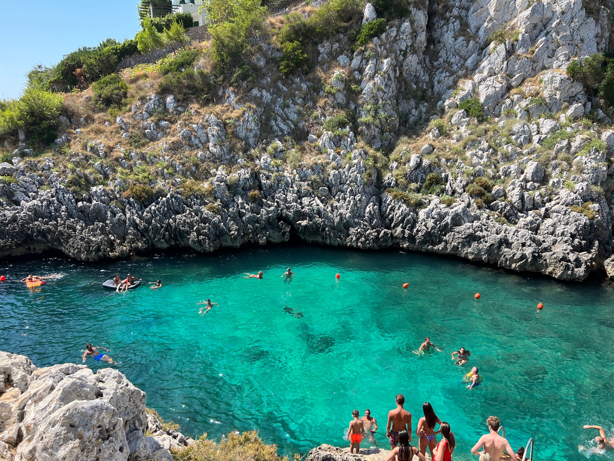Cala dell’Acquaviva, one of Puglia’s secret swimming spots. Photo The Big Gay Podcast from Puglia, inclusive and gay travel guides to Puglia
