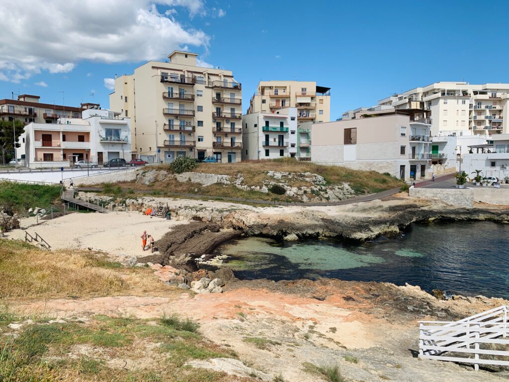 Lido Bianco, Monopoli. Photo copyright © the Puglia Guys for the Big Gay Podcast from Puglia. Puglia city and beach guides.