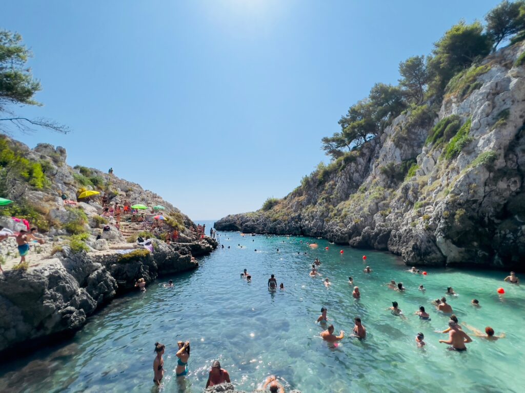 Cala dell’Acquaviva - one of Puglia’s most beautiful swimming spots | Photo © the Puglia Guys for the Big Gay Podcast from Puglia guides to gay Puglia, Italy’s top gay summer destination