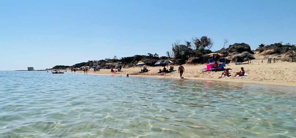 Pilone beach nearby Ostuni, the Big Gay Podcast from Puglia beach guide to Puglia | Photo © The Puglia Guys for the Big Gay Podcast from Puglia inclusive guides to Puglia,s best accommodation, beaches, restaurants and to gay Puglia, Italy’s top gay summer destination for LGBT travel.