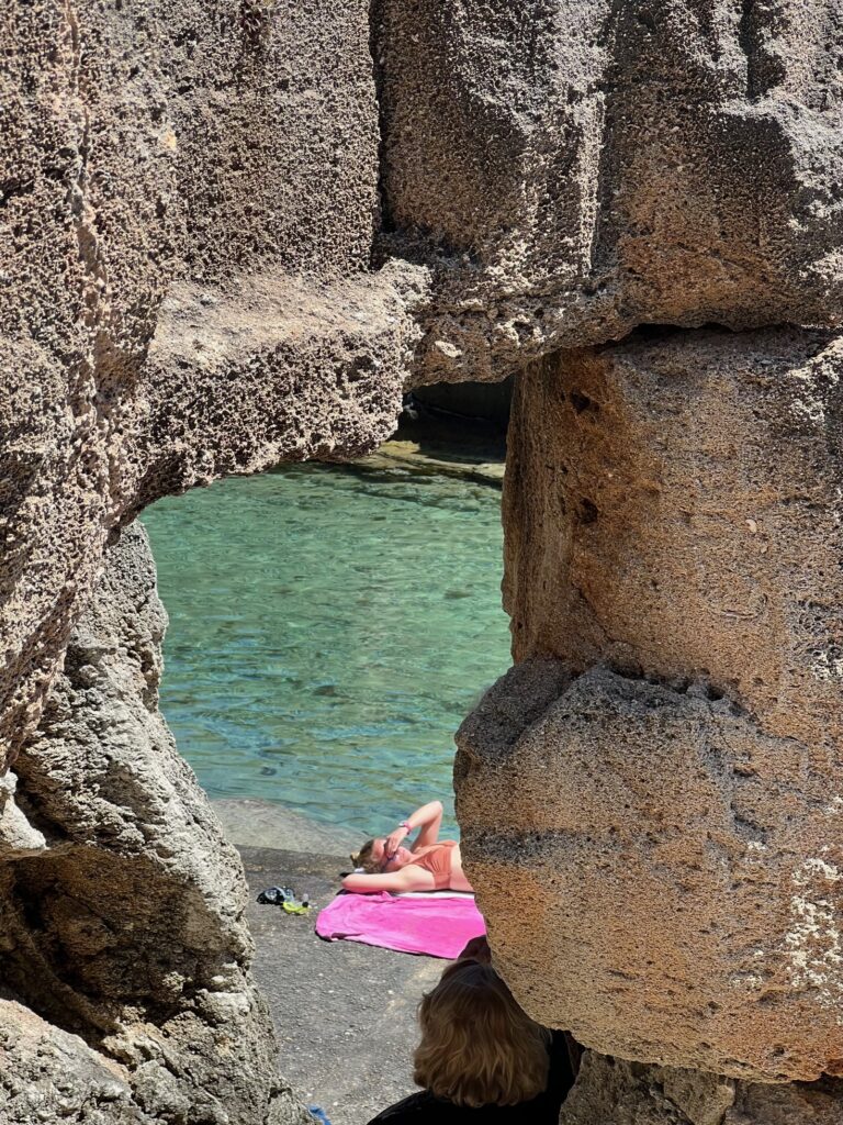 Marina Serra’s natural swimming basin | Photo © the Puglia Guys for the Big Gay Podcast from Puglia guides to gay Puglia, Italy’s top gay summer destination