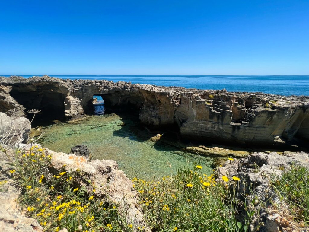 Marina Serra’s natural swimming basin | Photo © the Puglia Guys for the Big Gay Podcast from Puglia guides to gay Puglia, Italy’s top gay summer destination