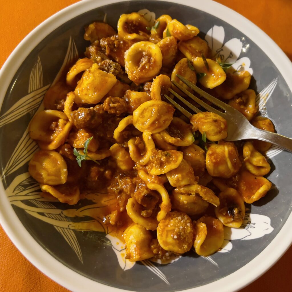 Orecchiette the iconic pasta shape of Puglia | the Puglia Guys guides to Puglia’s best food and restaurants Photo © the Puglia Guys for the Big Gay Podcast from Puglia guides to gay Puglia, Italy’s top gay summer and destination. One of Italy’s best foodie destinations.