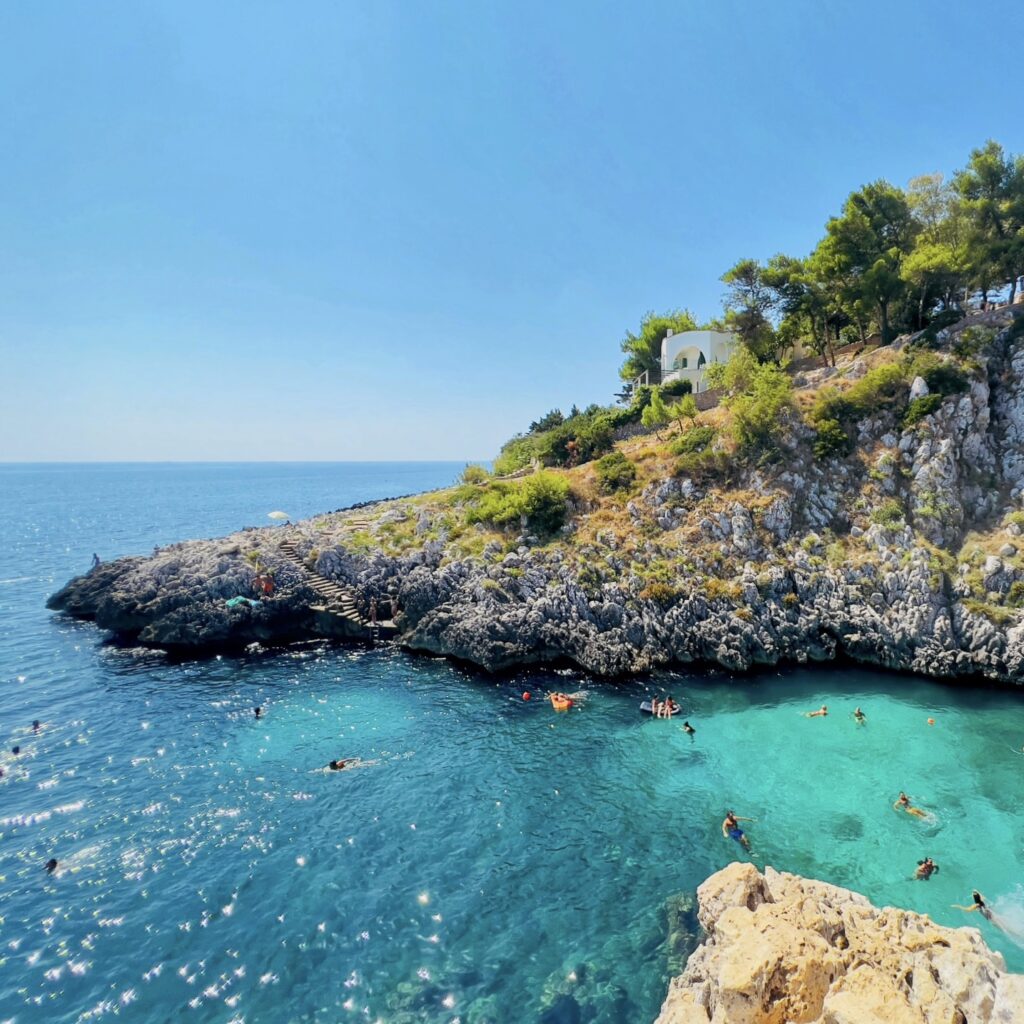 Cala dell’Acquaviva - one of Puglia’s most beautiful swimming spots | Photo © the Puglia Guys for the Big Gay Podcast from Puglia guides to gay Puglia, Italy’s top gay summer destination | Puglia by beach guide to Puglia’s best beaches