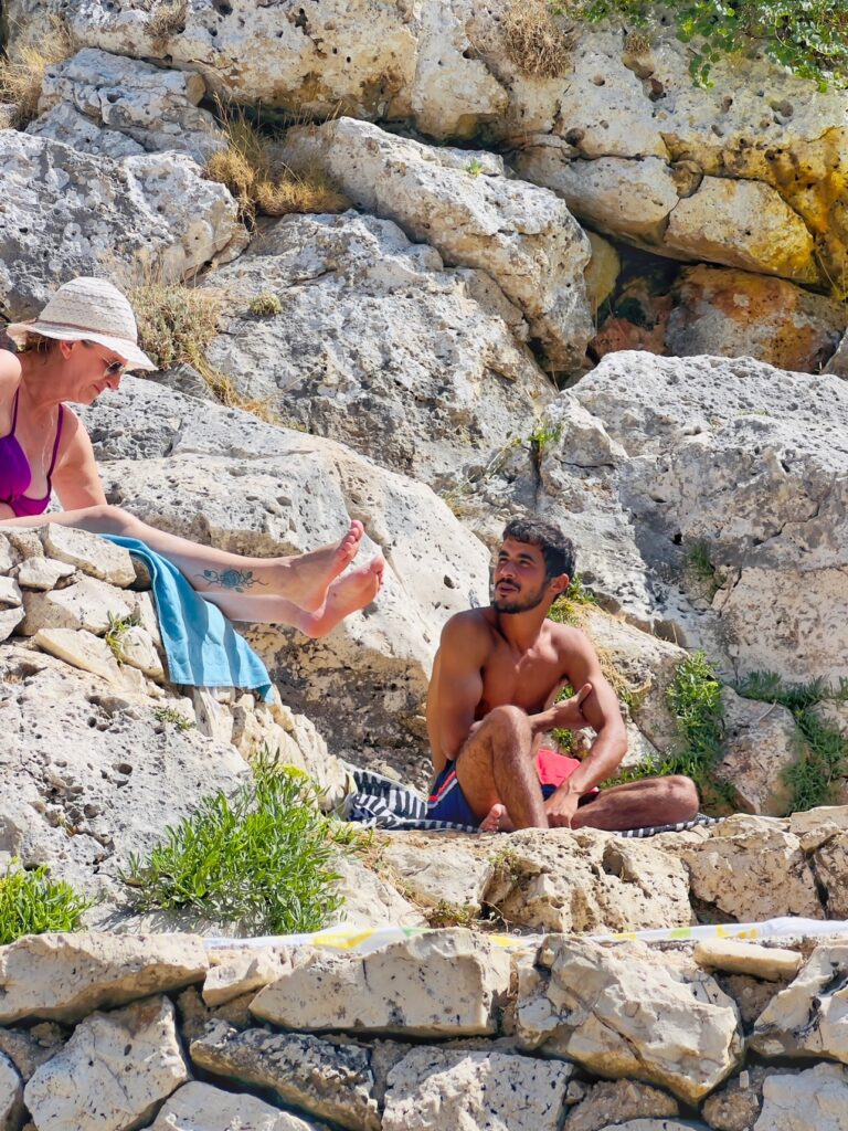 Cala dell’Acquaviva - one of Puglia’s most beautiful swimming spots | Photo © the Puglia Guys for the Big Gay Podcast from Puglia guides to gay Puglia, Italy’s top gay summer destination