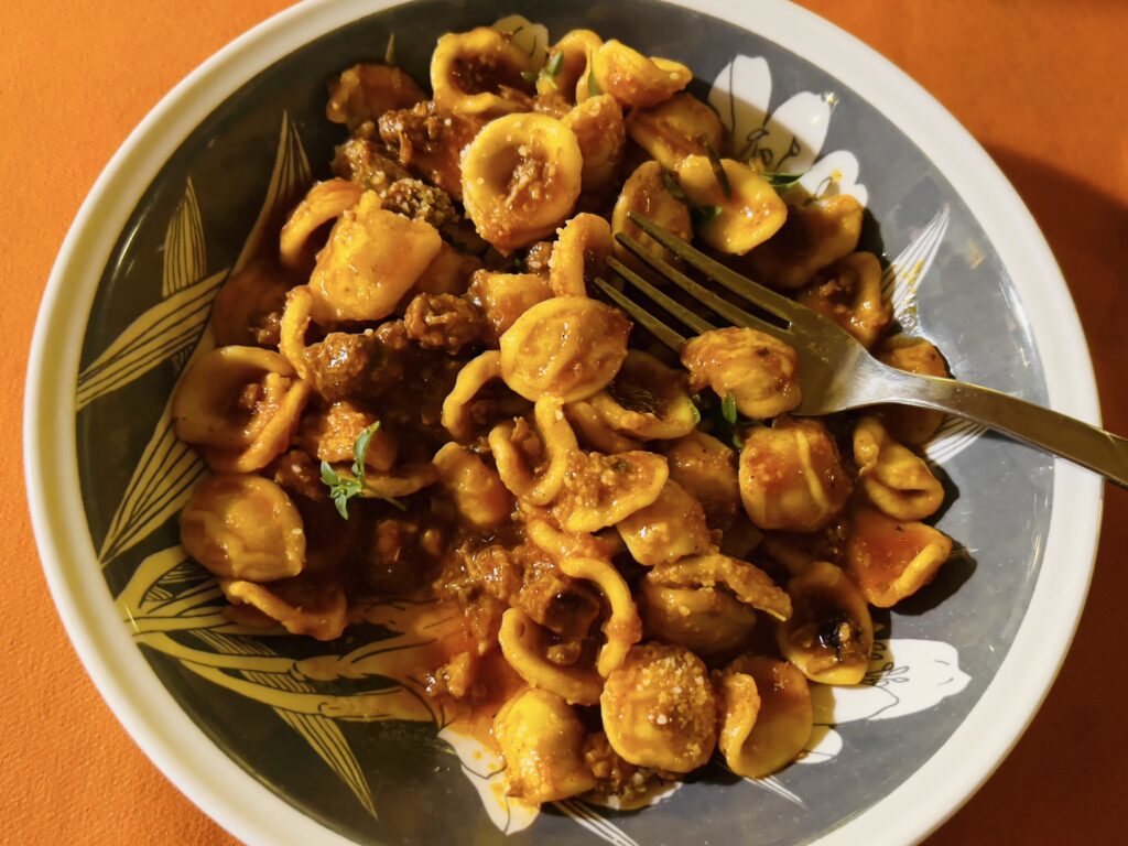 Orecchiette Puglia’s iconic pasta shape | the Puglia Guys guides to Puglia’s best food and restaurants Photo © the Puglia Guys for the Big Gay Podcast from Puglia guides to gay Puglia, Italy’s top gay summer destination