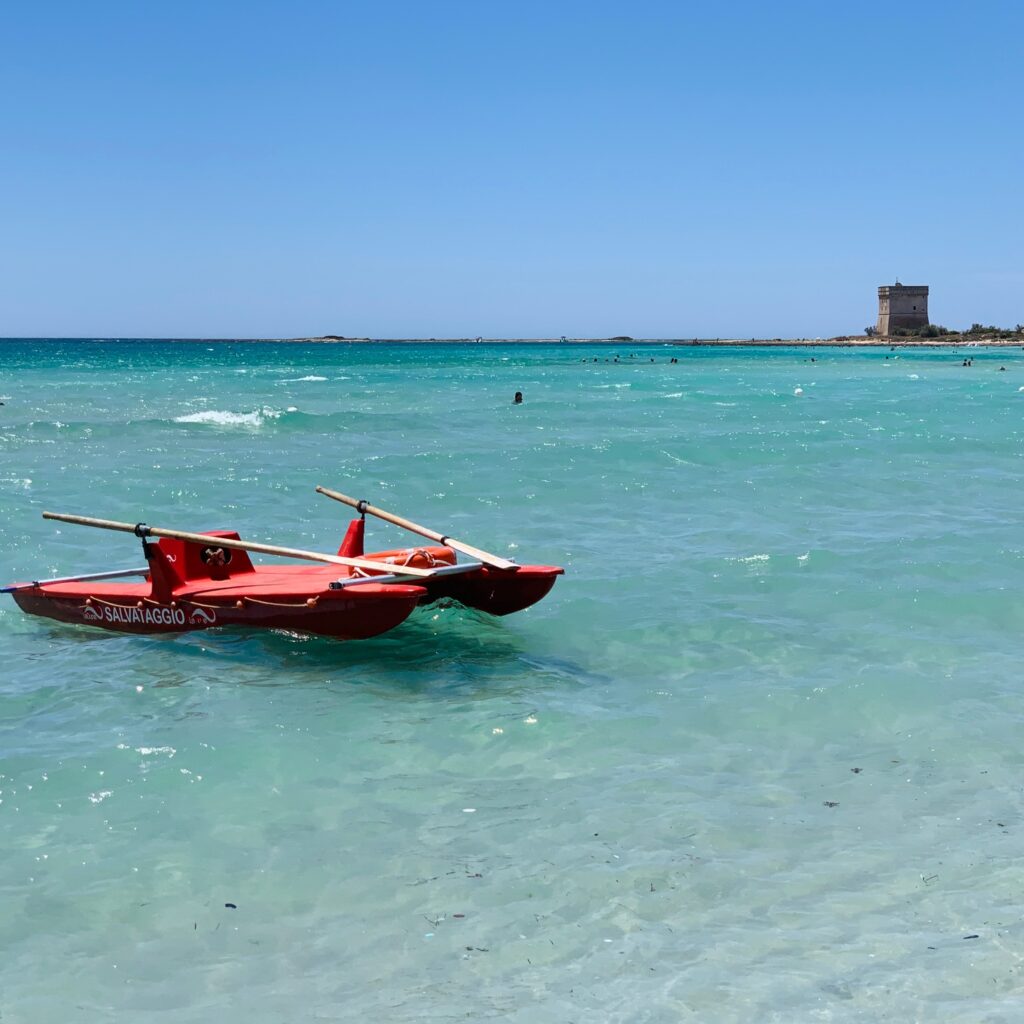 Torre Chianca beach, Puglia by beach guide to Puglia’s best beaches | Photo © the Puglia Guys for the Big Gay Podcast from Puglia guides to gay Puglia, Italy’s top gay summer destination