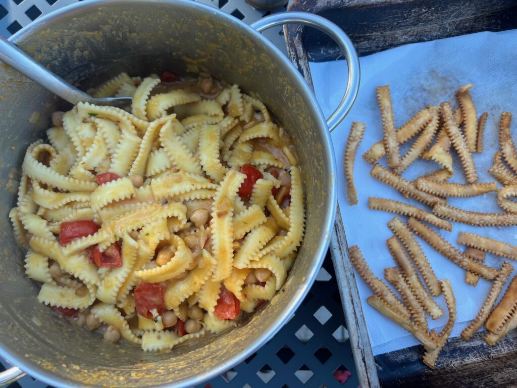 Ciceri e Tria, chickpeas and pasta. Comfort food from Salento at its best | Photo © the Puglia Guys for the Big Gay Podcast from Puglia guides to gay Puglia, Italy’s top gay summer destination | Puglia Guys Eat Puglia food and drink guides to Puglia’s regional cuisine.