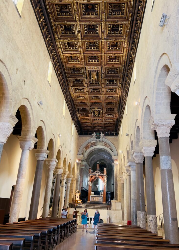 Taranto’s Cathedral of Saint Cataldo is dedicated to Saint Cataldo, an Irish bishop who is said to have died in Taranto during the 7th century. Photo copyright the Puglia Guys for the Big Gay Guide to Puglia, travel and city guides to the best of Puglia.