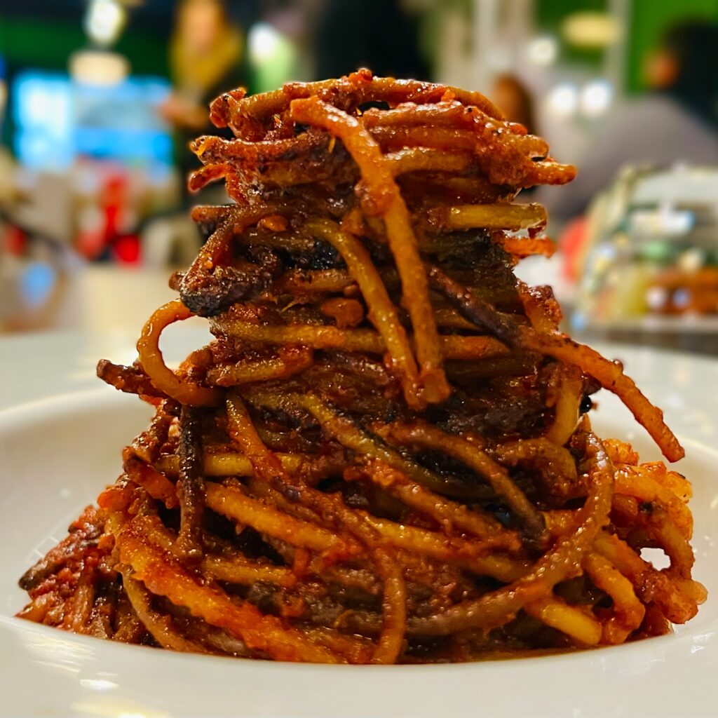 Spaghetti all’assassina  | the Puglia Guys guides to Puglia’s best food and restaurants Photo © the Puglia Guys for the Big Gay Podcast from Puglia guides to gay Puglia, Italy’s top gay summer and destination. One of Italy’s best foodie destinations.